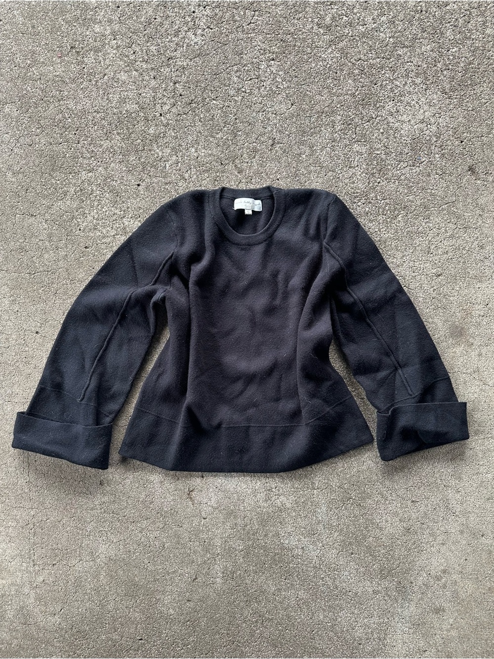 Never Fully Dressed Black Cropped Boxy Pullover Sweater